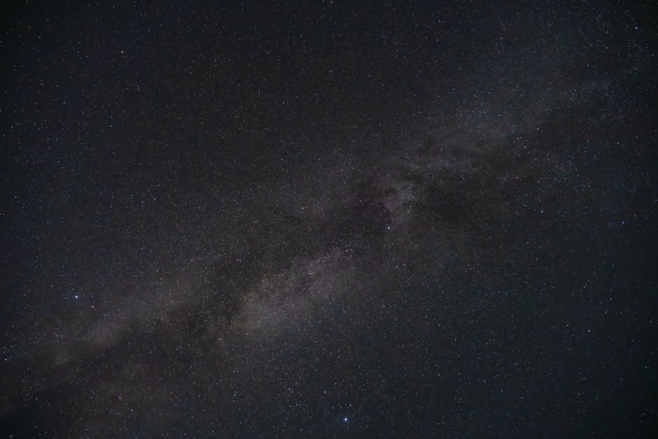Beautiful view of the Milky Way galaxy in a clear starry night sky.